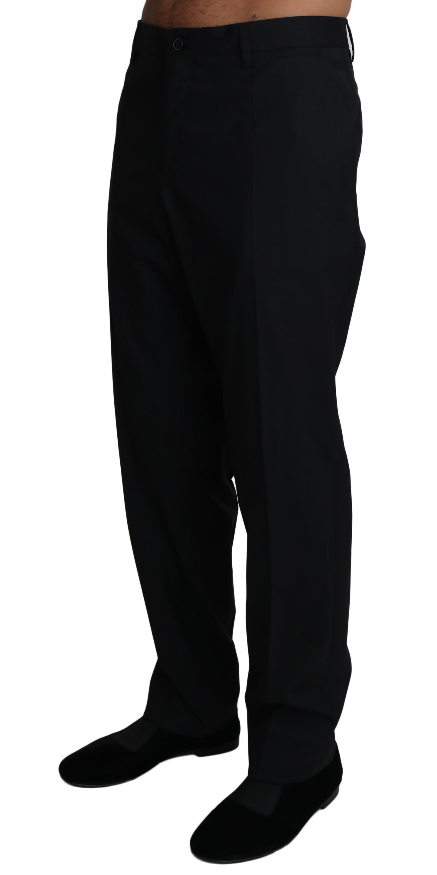 Dolce &amp; Gabbana Pantalon habillé en laine stretch noir