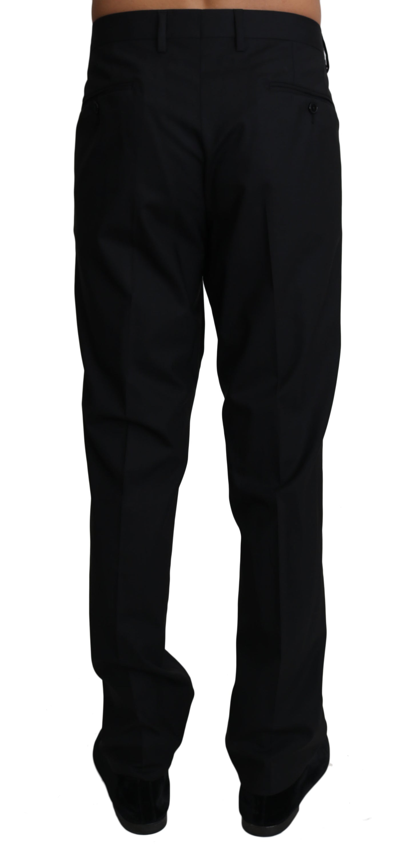 Dolce &amp; Gabbana Pantalon habillé en laine stretch noir