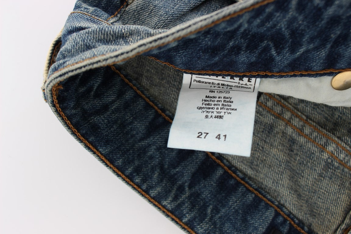 Blaue Cavalli-Jeans aus Baumwolle mit niedriger Taille