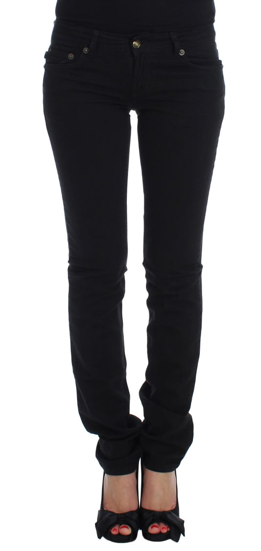 Cavalli - Jean slim stretch en coton noir coupe skinny