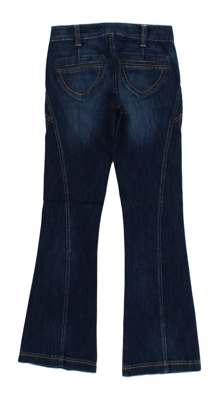 Blaue Cavalli-Jeans aus Baumwollstretch mit niedriger Taille