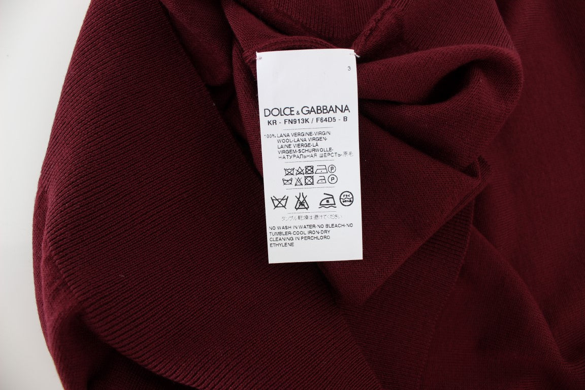 Dolce &amp; Gabbana Roter ärmelloser Pullover mit Rundhalsausschnitt