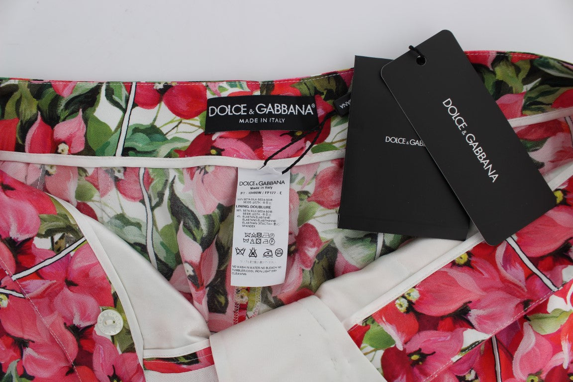 Dolce &amp; Gabbana Mehrfarbige Blumen-Knie-Caprishorts-Hosen