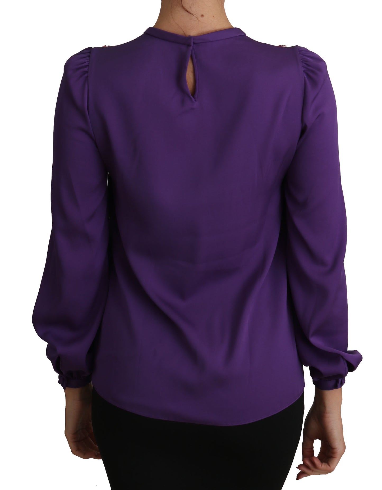 Dolce &amp; Gabbana Blouse violette Prince Conte de Fées Haut orné