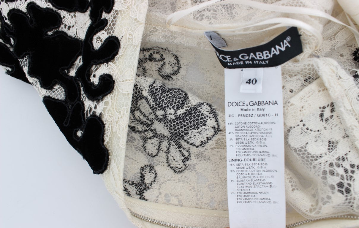 Dolce &amp; Gabbana Blumenspitze Ricamo Langes Ball-Maxikleid