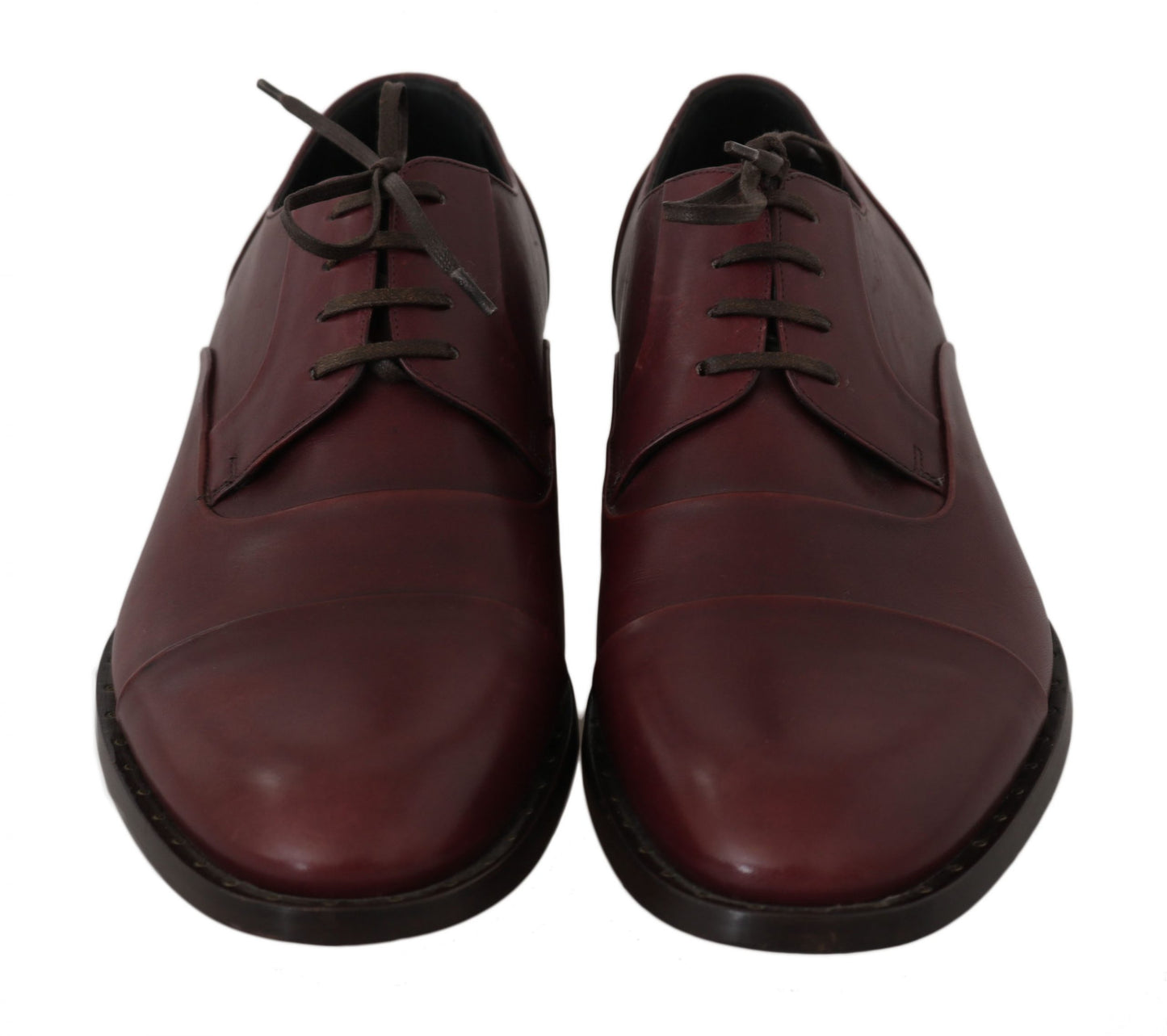 Dolce &amp; Gabbana Chaussures Derby en cuir rouge bordeaux