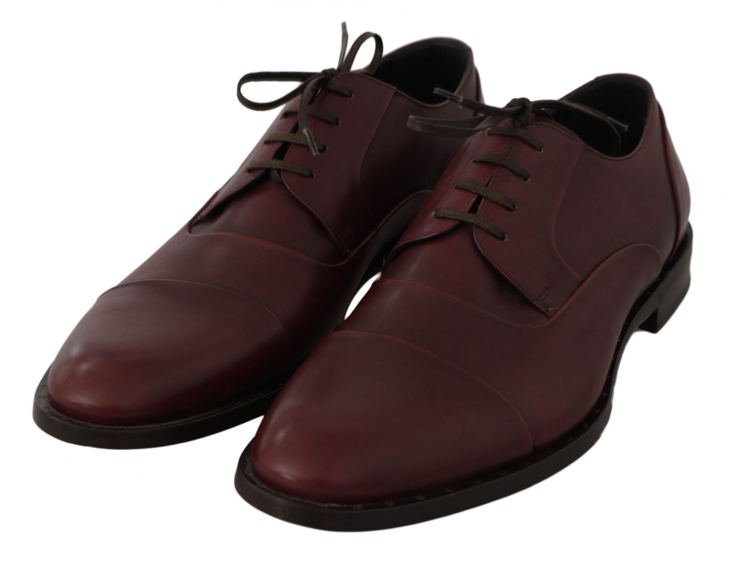 Dolce &amp; Gabbana Chaussures Derby en cuir rouge bordeaux