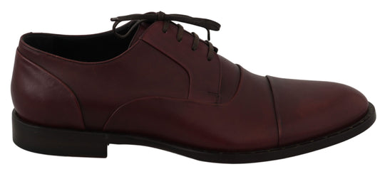 Dolce &amp; Gabbana Chaussures Derby en cuir rouge bordeaux