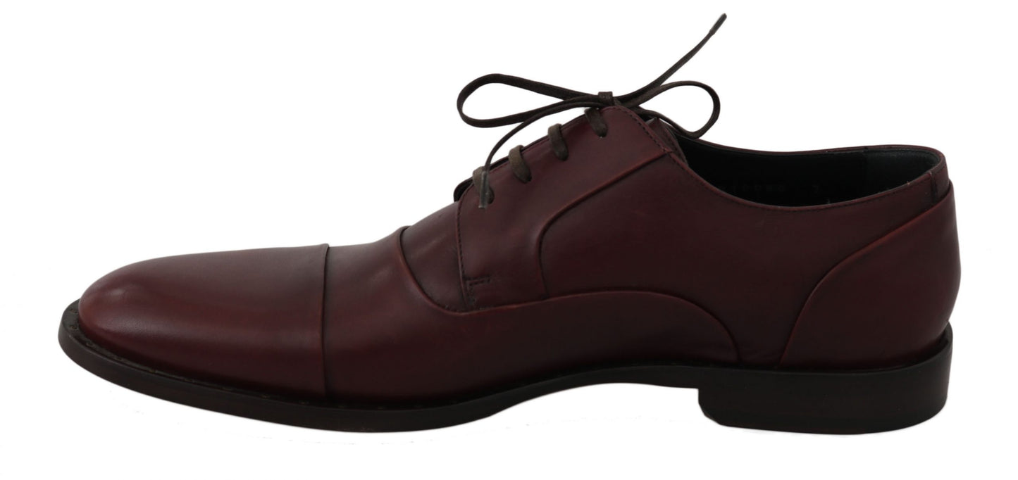 Dolce &amp; Gabbana Chaussures Derby en cuir rouge bordeaux