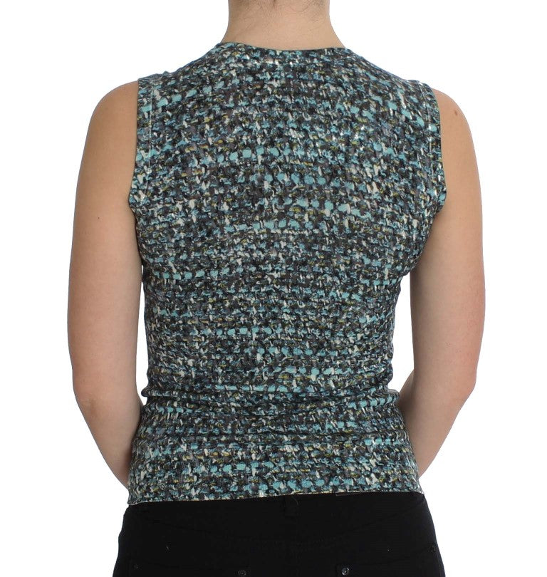 Dolce & Gabbana Elegant Blue Wool Vest Pullover Top