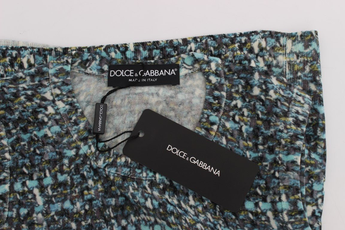 Dolce &amp; Gabbana Pull en laine bleu Pull sans manches