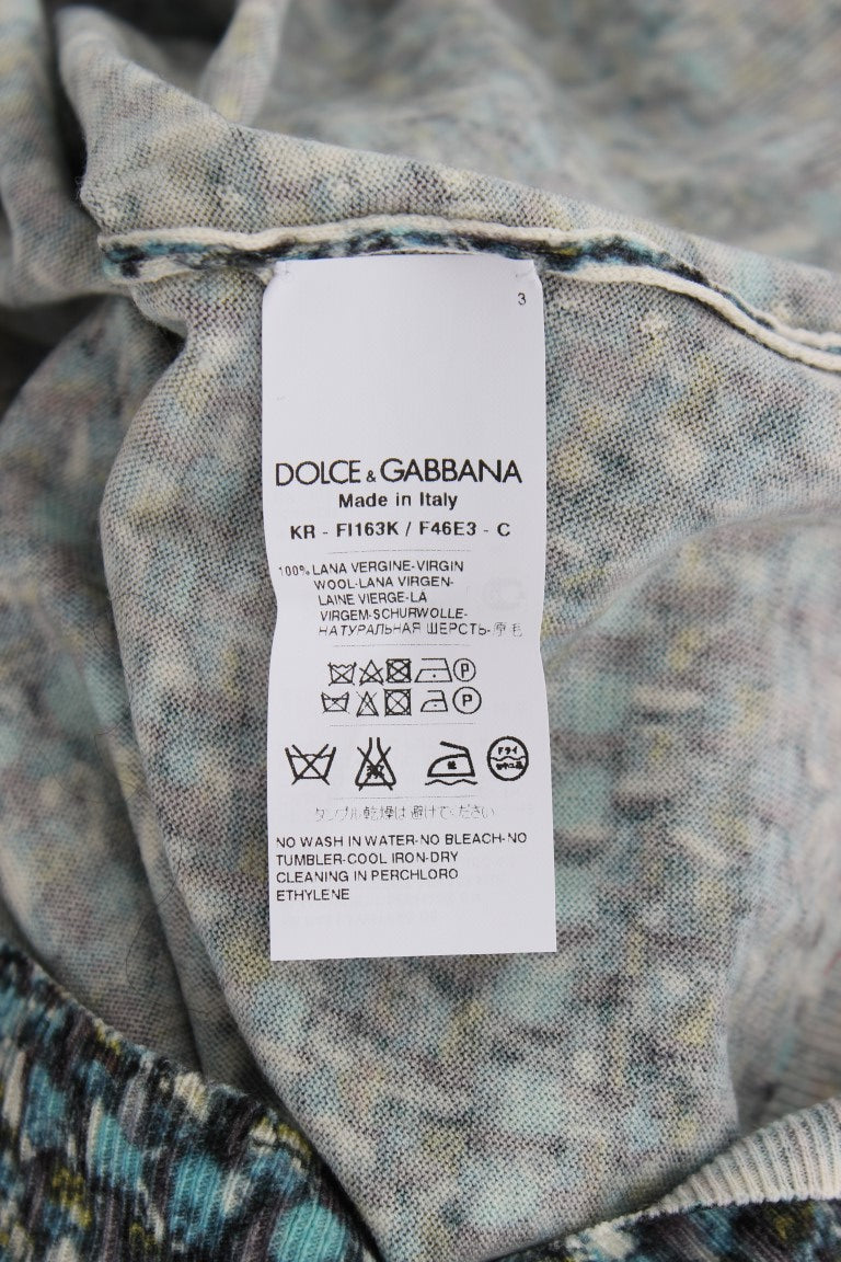 Dolce &amp; Gabbana Pull en laine bleu Pull sans manches