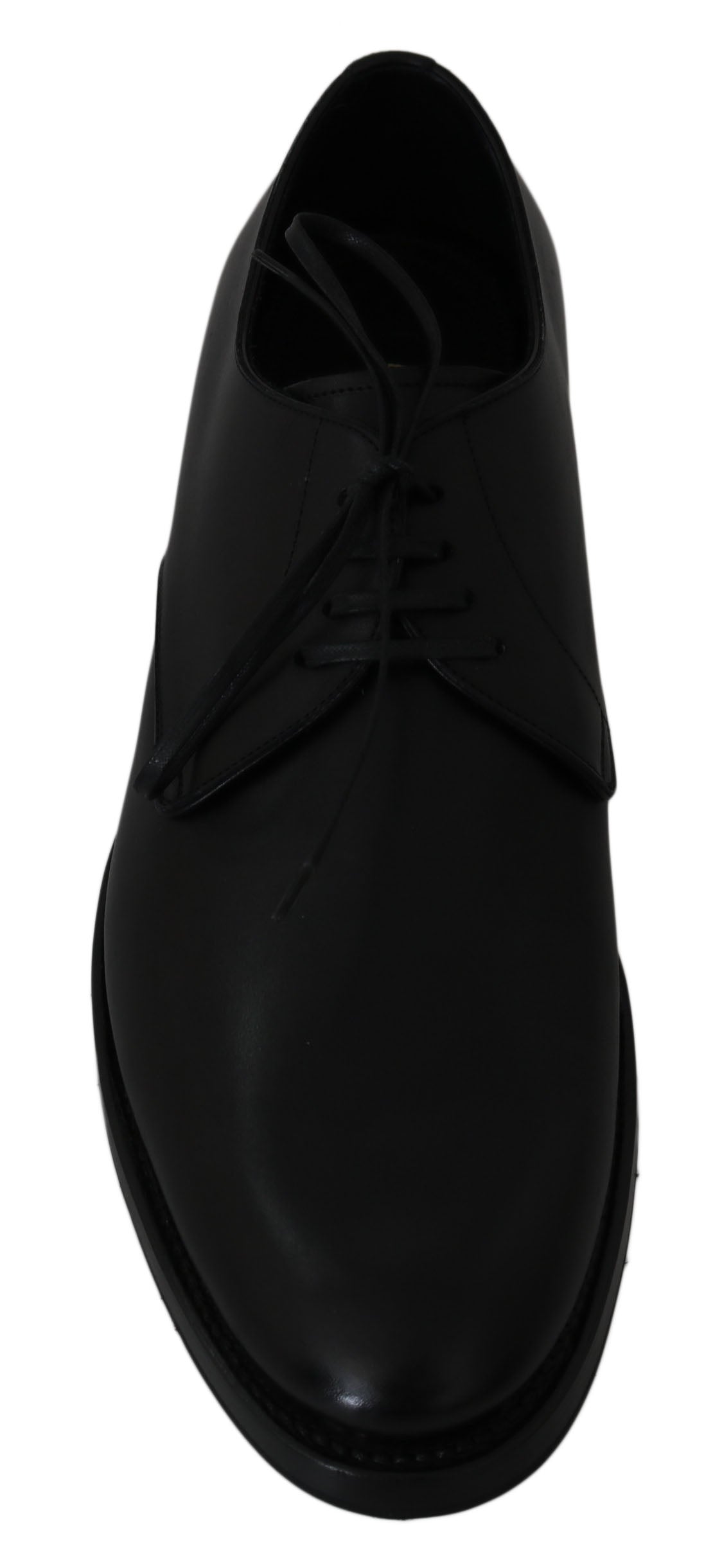 Dolce & Gabbana Elegant Black Leather Derby Dress Shoes