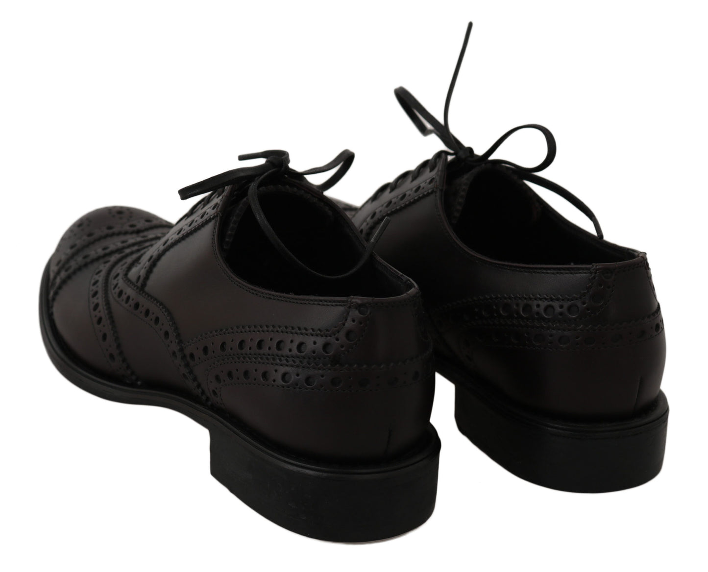 Dolce &amp; Gabbana Chaussures habillées Oxford en cuir noir à bout d'aile