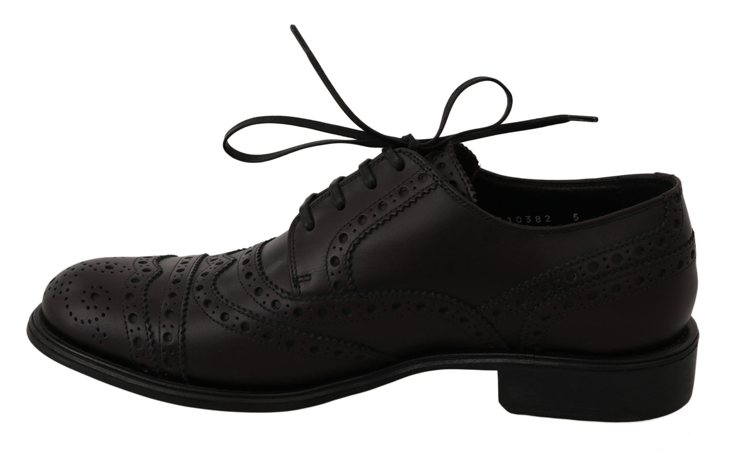 Dolce &amp; Gabbana Chaussures habillées Oxford en cuir noir à bout d'aile