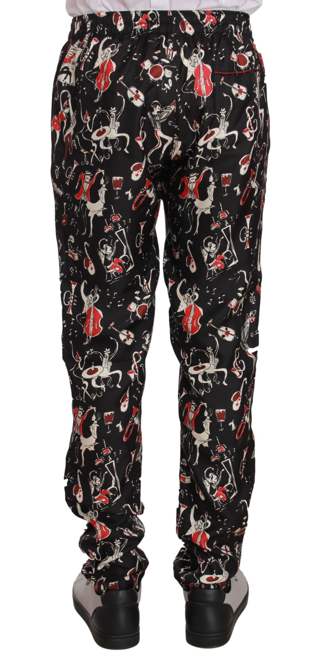 Pantalon de nuit imprimé instrument de musique rouge Dolce &amp; Gabbana