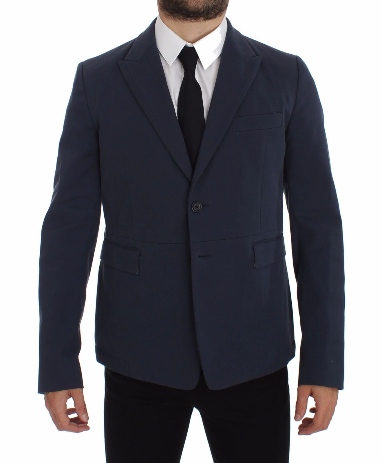 Dolce &amp; Gabbana Blauer Baumwoll-Stretch-Freizeitblazer