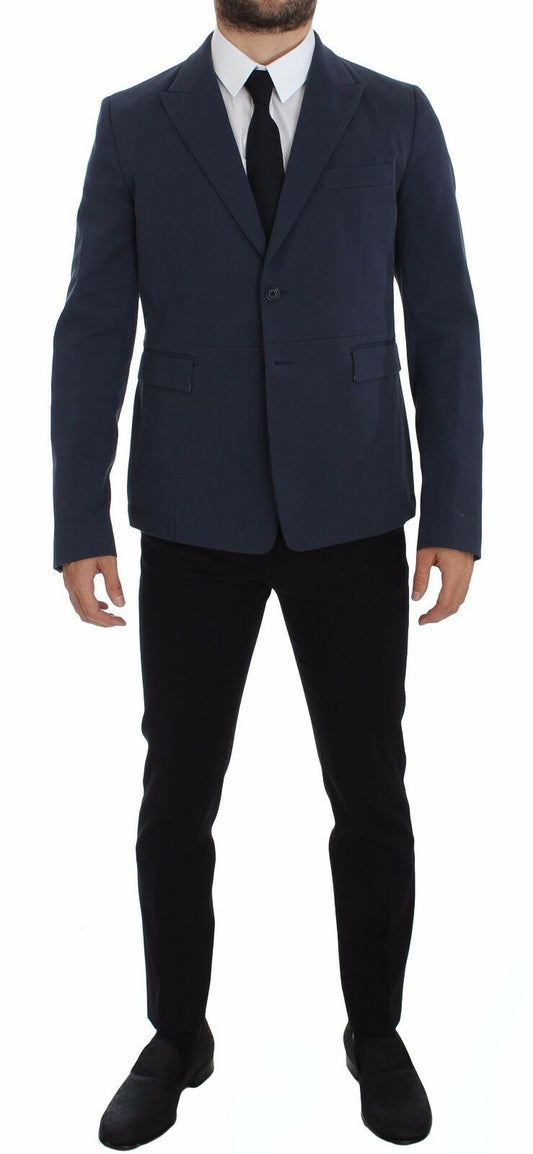 Dolce &amp; Gabbana Blauer Baumwoll-Stretch-Freizeitblazer